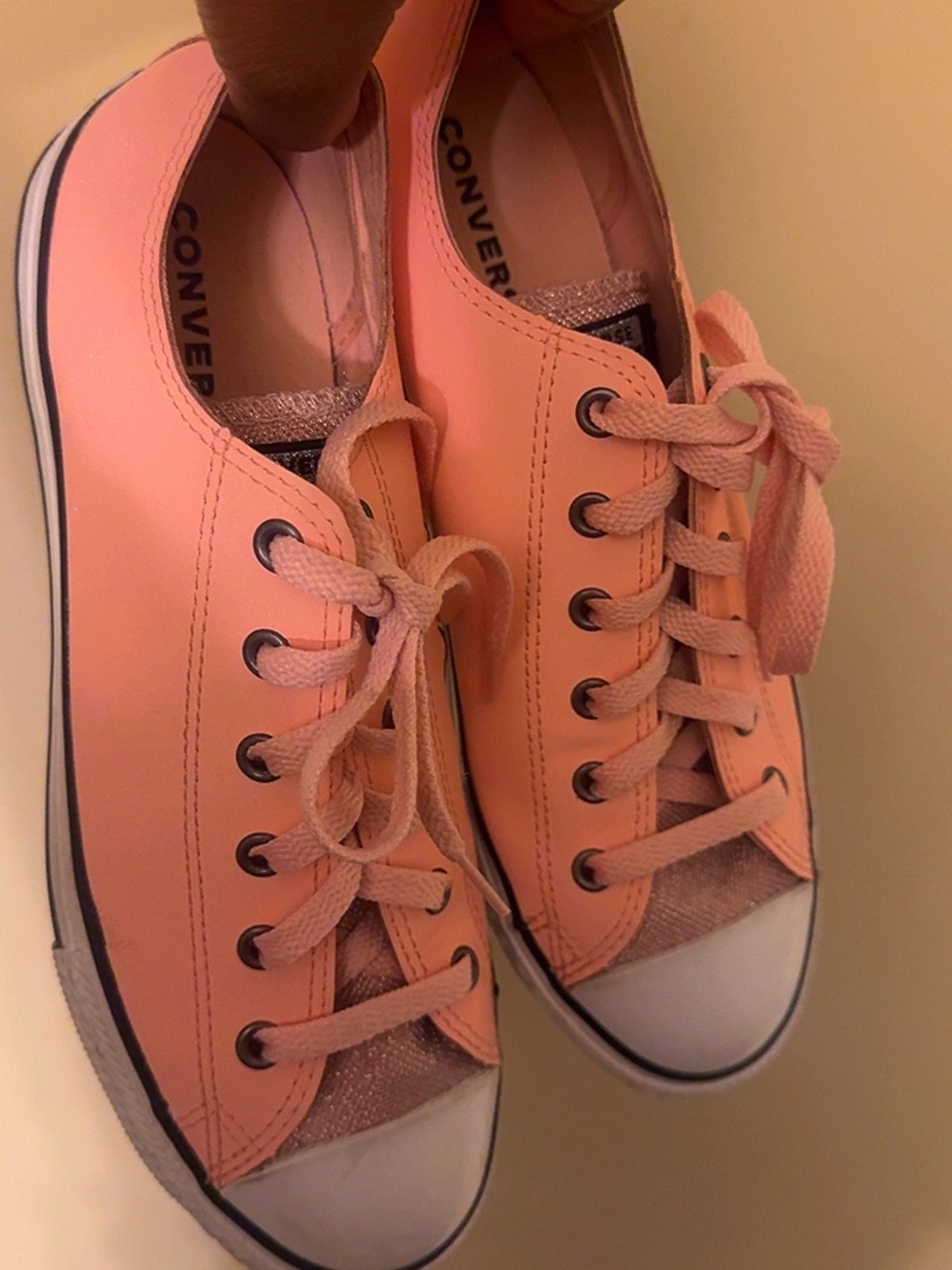 Converse Low Top Sneakers in Peach
